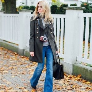 Zara Dark Gray Pea Coat